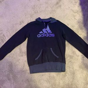 Adidas crewneck with thumb holes in sleeves.
